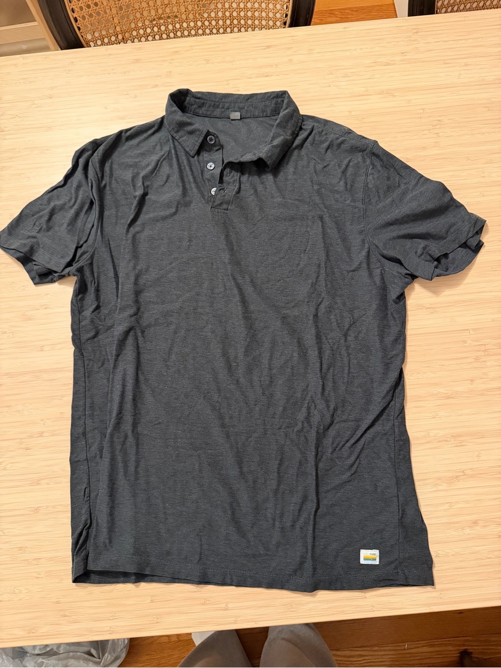 Men's Dark Charcoal Polo Shirt- vuori